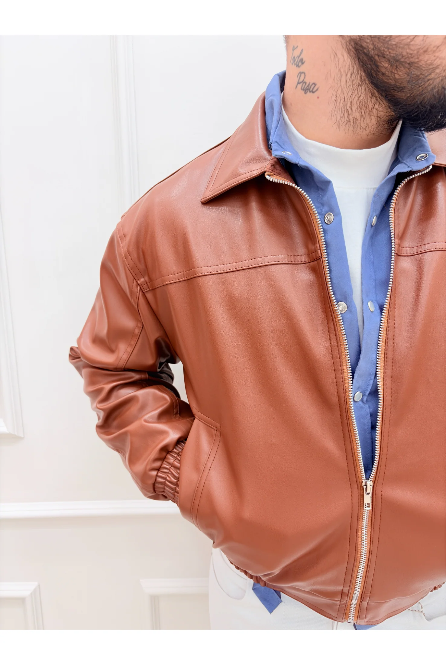 Giubbino MINIMAL ecopelle m052 - Image 4