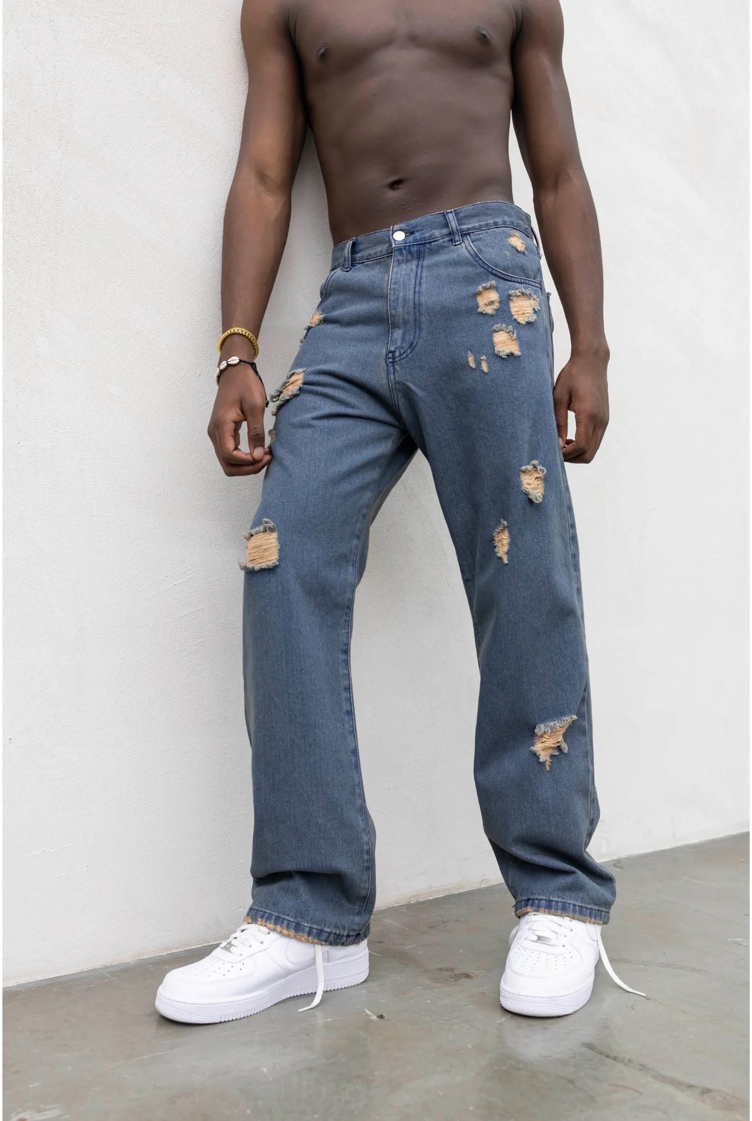 Jeans PRESENT DAY baggy bluebrown - Image 4