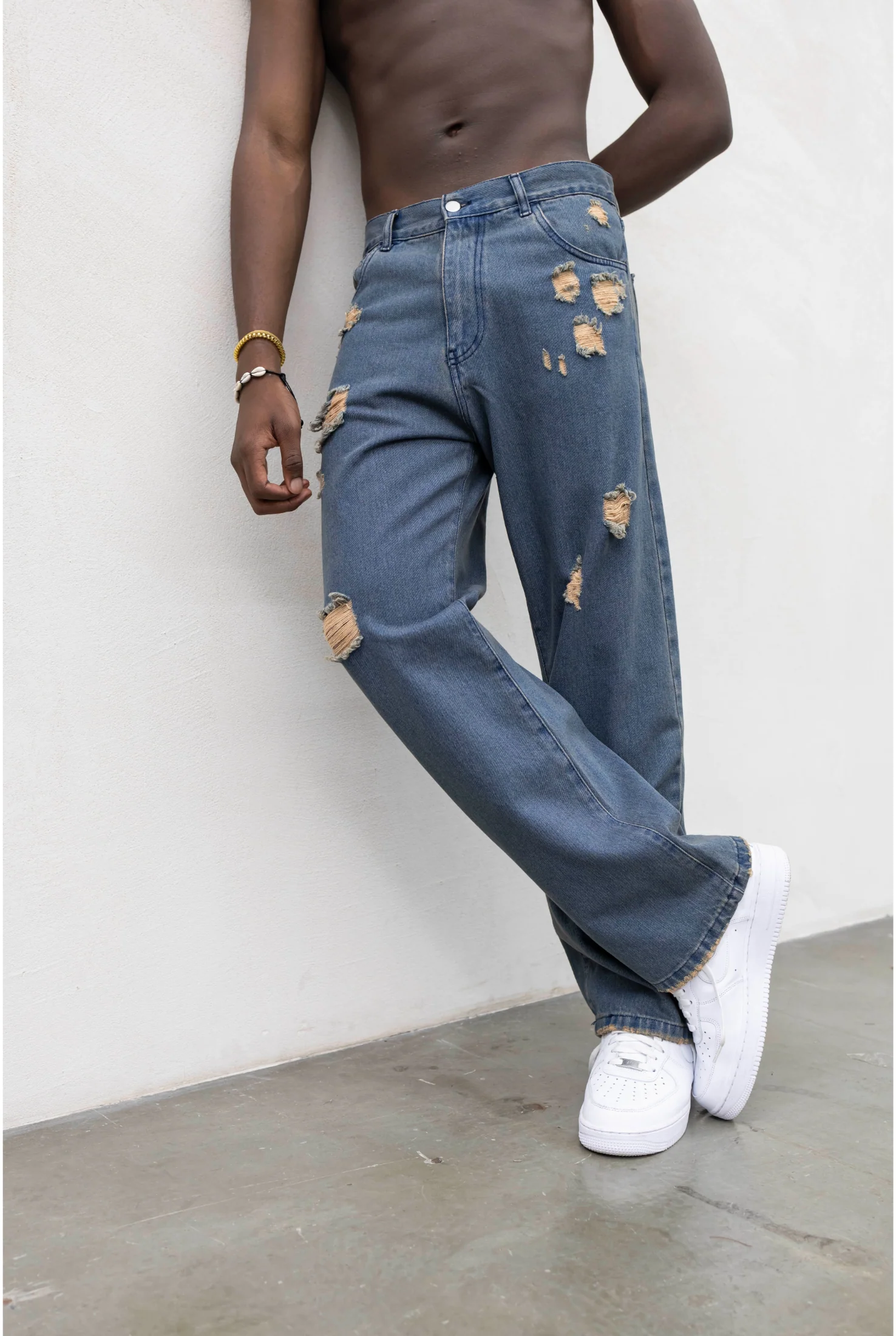 Jeans PRESENT DAY baggy bluebrown - Image 5