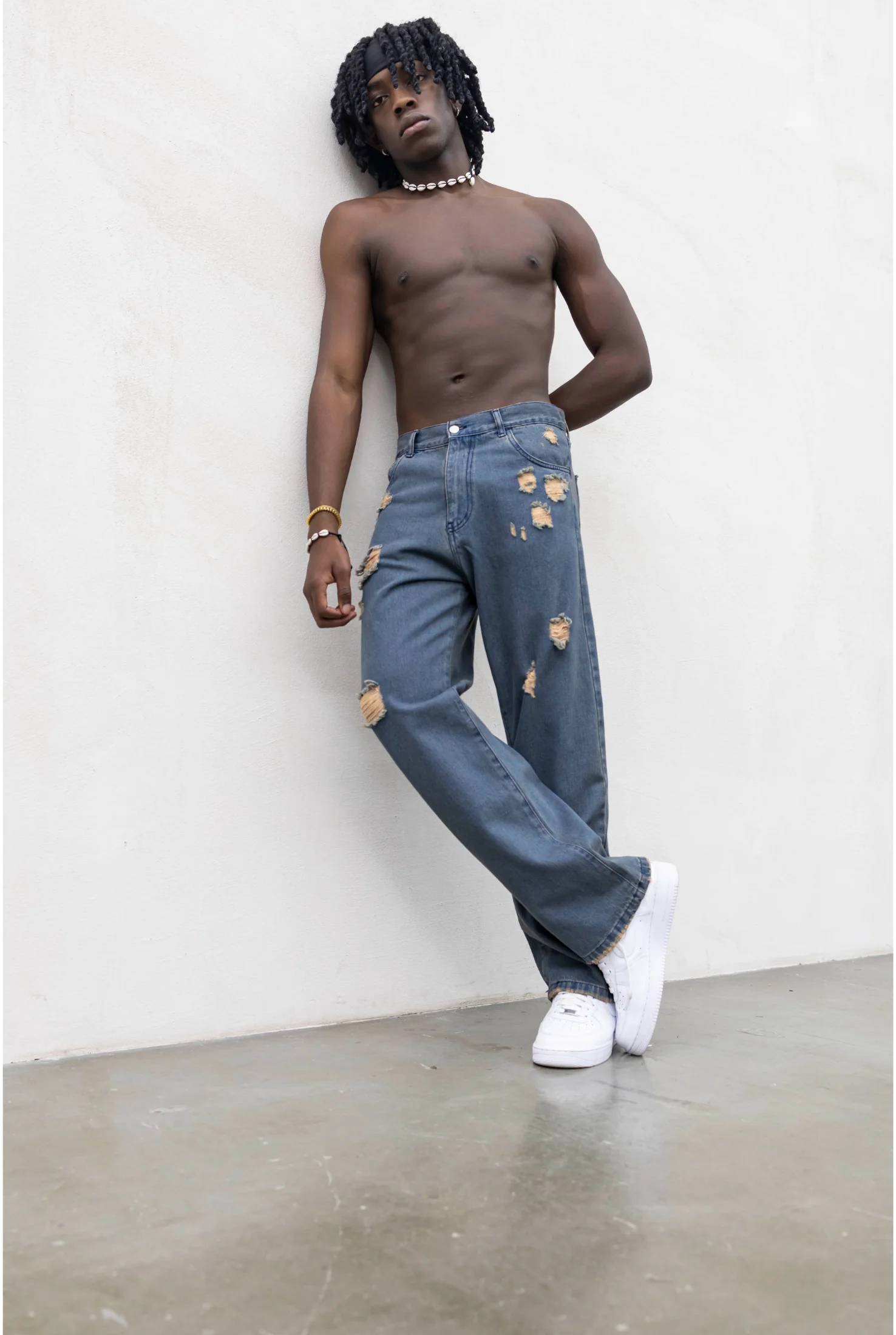 Jeans PRESENT DAY baggy bluebrown - Image 6